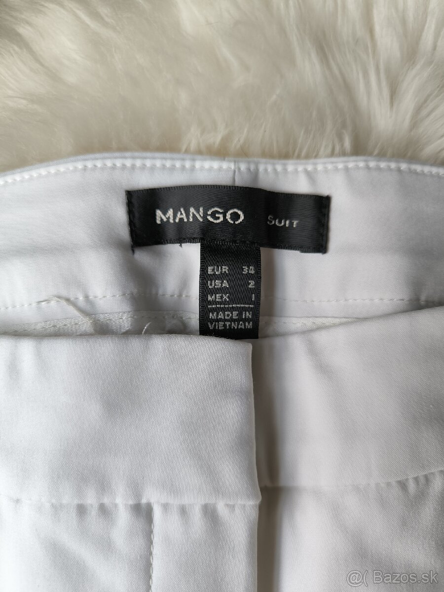 Biele dámske nohavice Mango, veľ. 34 - 2