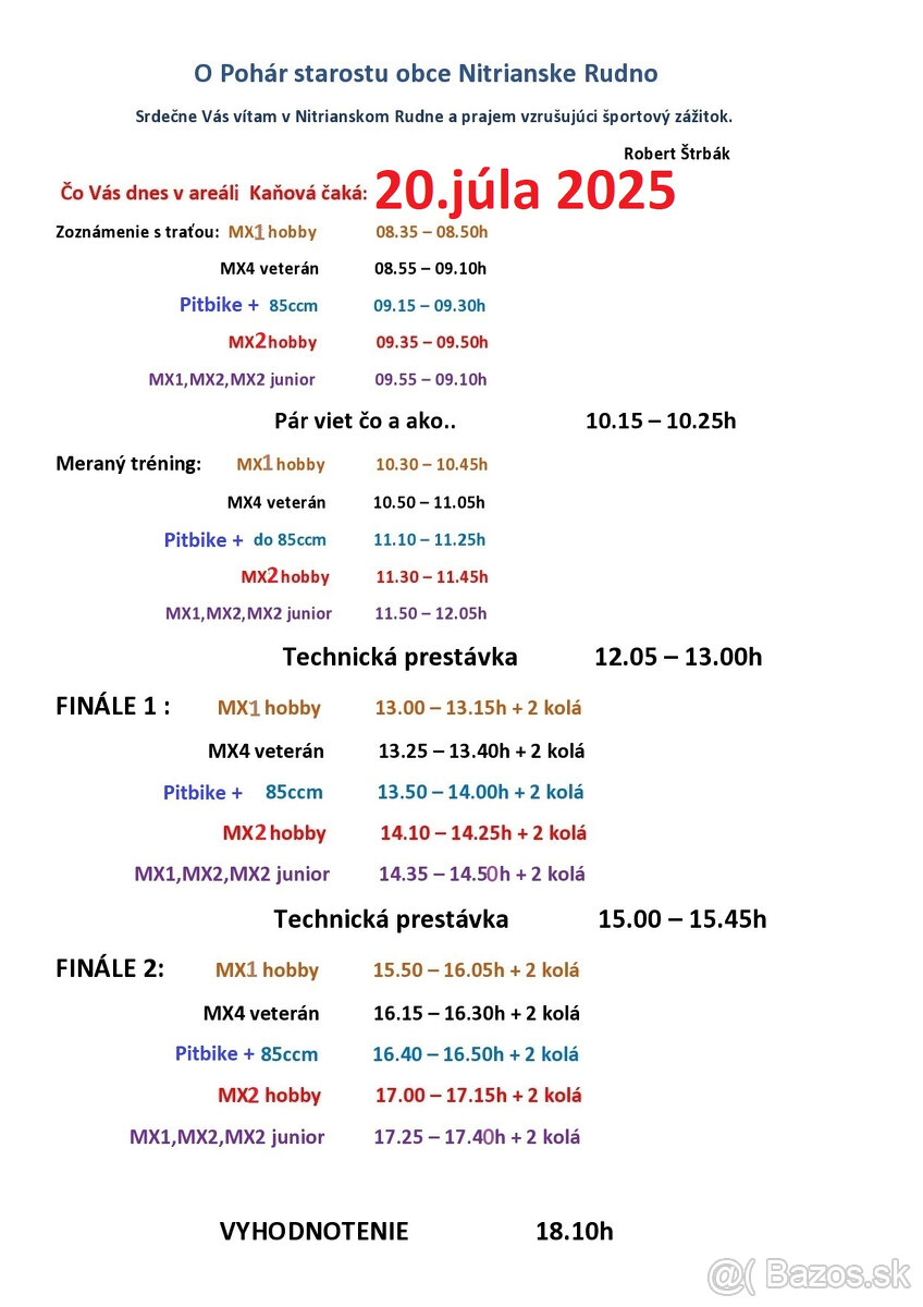 20.júl Nitrianske Rudno