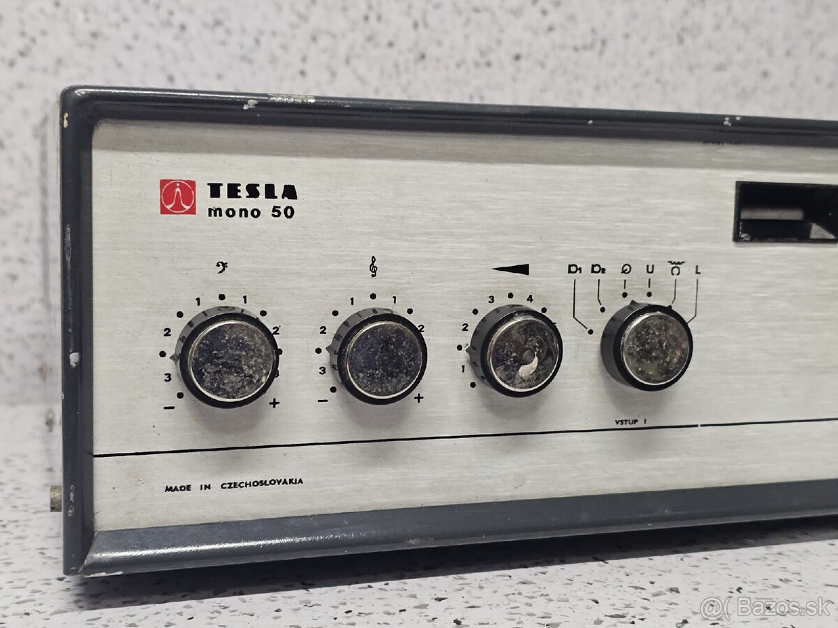 MONO 50 》Tesla AZK405 》Starožitný elektronkový zosilňovač - 2