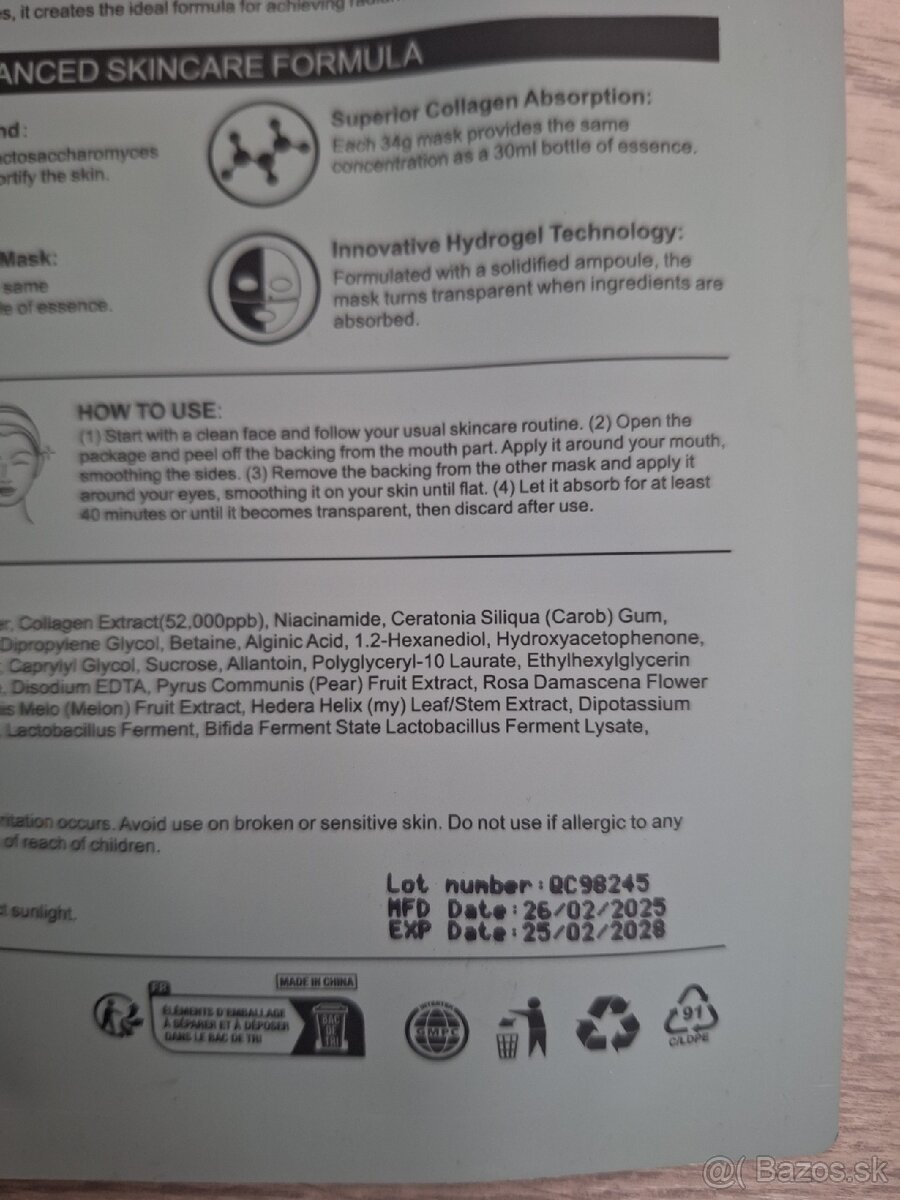 Maska na tvár colagen - 2