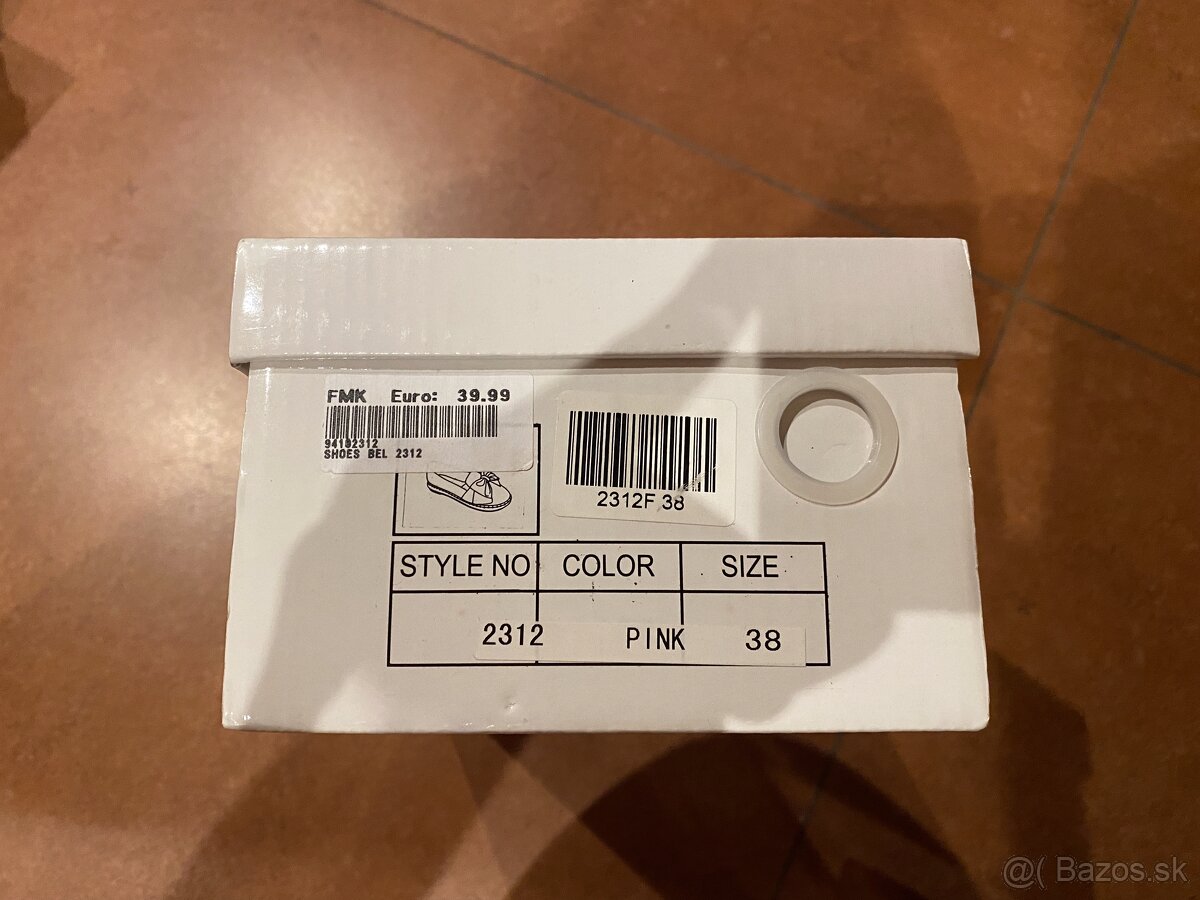 Ruzove baleriny/espadrilky (vel. 38) - 2