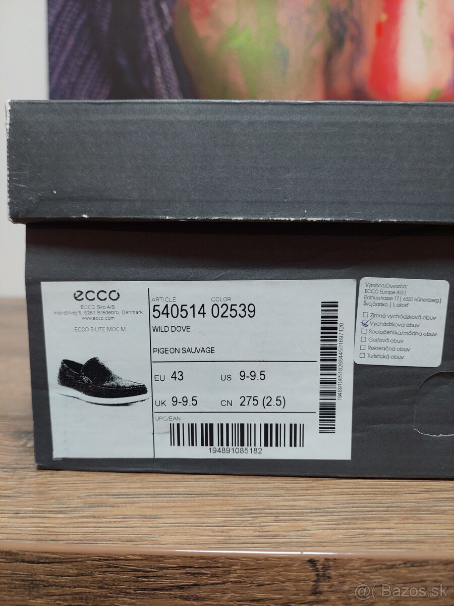 Mokasíny ECCO, vel 43 - 2