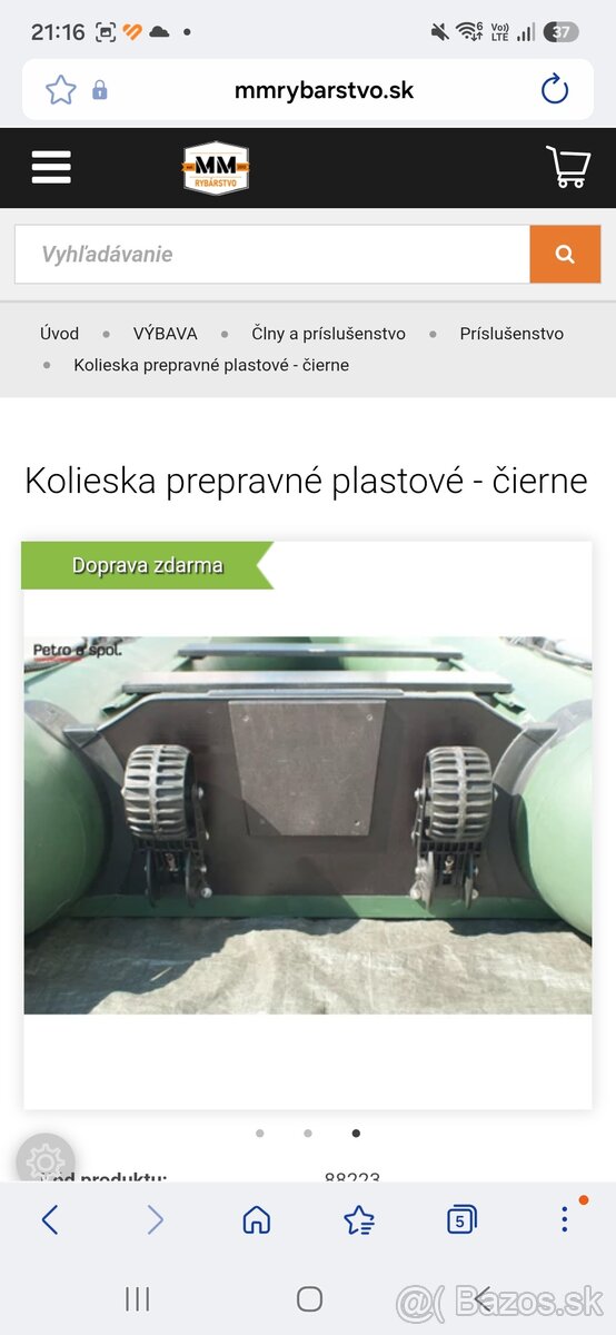 Kolieska na čln Kolibri - 2
