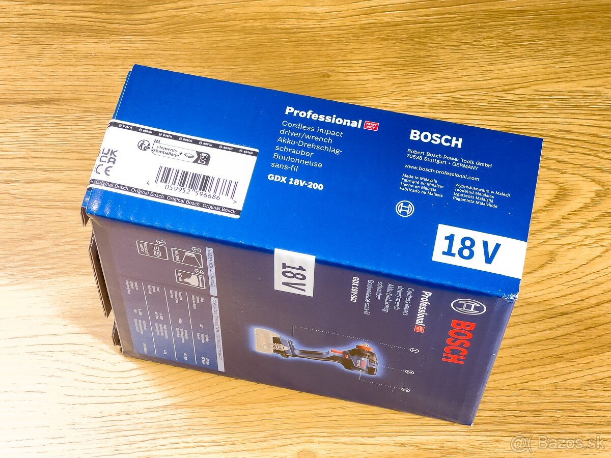 Bosch GDX 18V-200 rázový uťahovák NOVÝ NEOTVORENÝ - 2