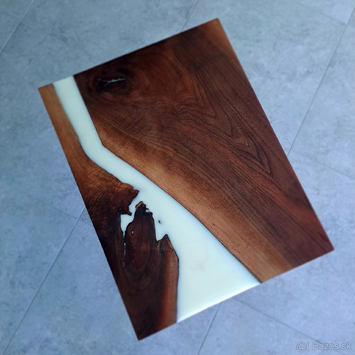 Konferenčný stôl - biely, orech - 2