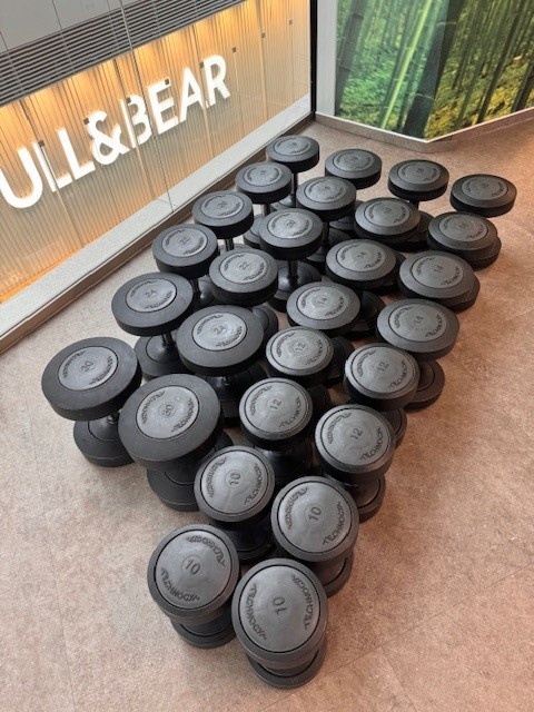 Predám polyuretánové jednoručky TECHNOGYM - 2