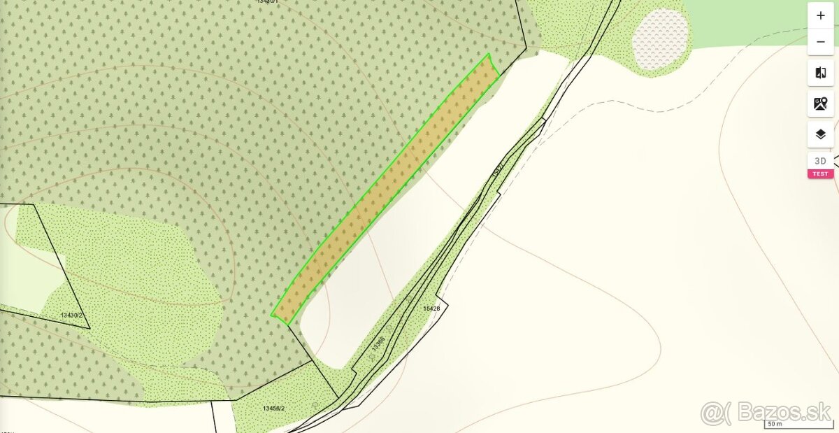 Predám lesný pozemok k.ú. Turá Lúka 4061m2 - po 0,73€/m2 - 2