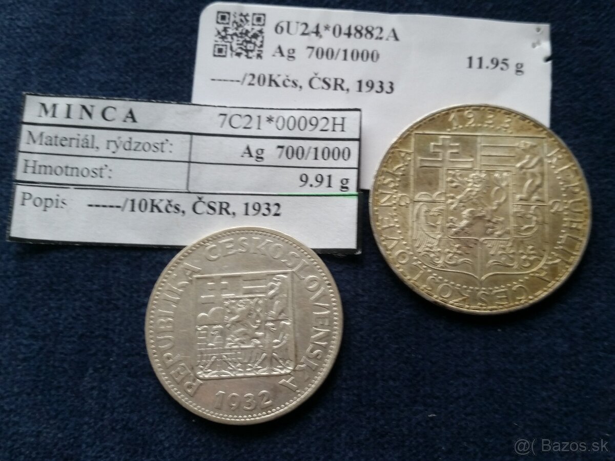 Stare mince 2ks striebro - 2