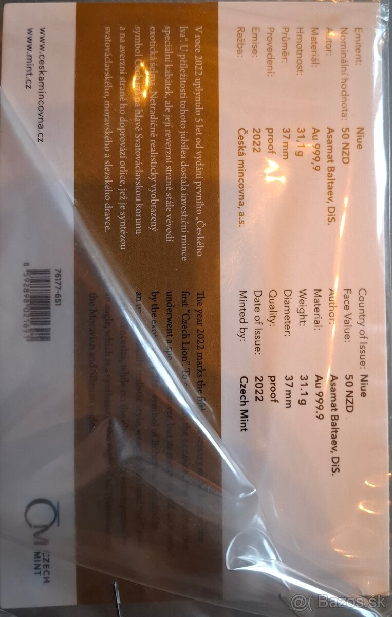 Zlaté uncové investičné mince - 2