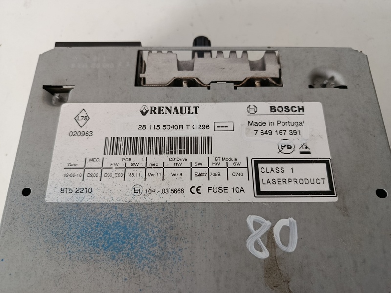 autoradio renault megane3 281155040r 80€ - 2