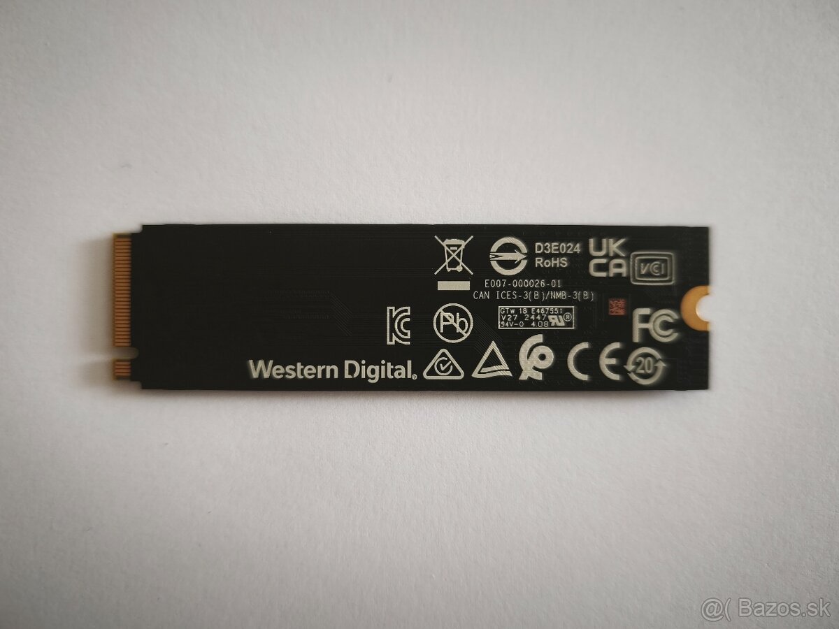 Western Digital Blue SN580 2TB, M.2 2280, NVMe (nepoužité) - 2