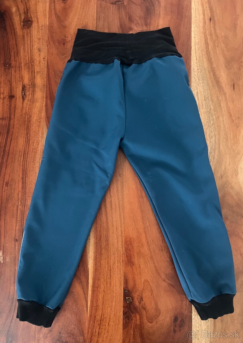 Zateplené softshellove nohavice veľkosť 110 - 2
