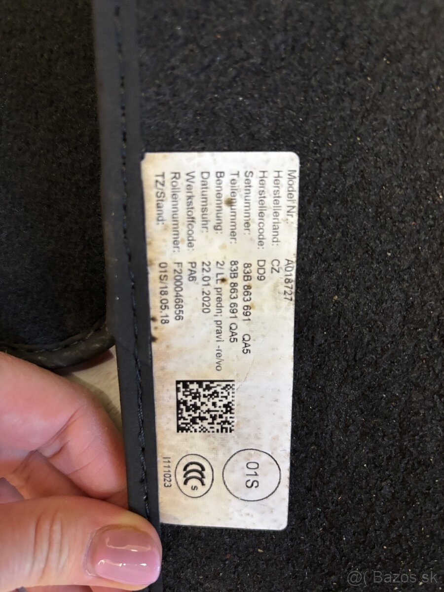 Autorohože/textilné autokoberce do Audi Q3 4ks - 2