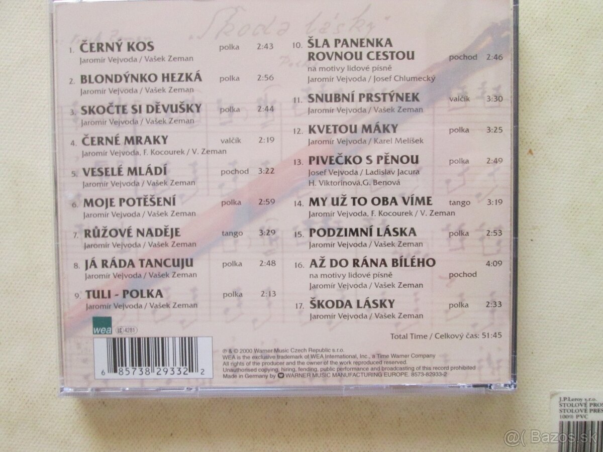 JAROMIR VEJVODA - ŠKODA LÁSKY,:Herci + PETER STAŠÁK na CD - 2