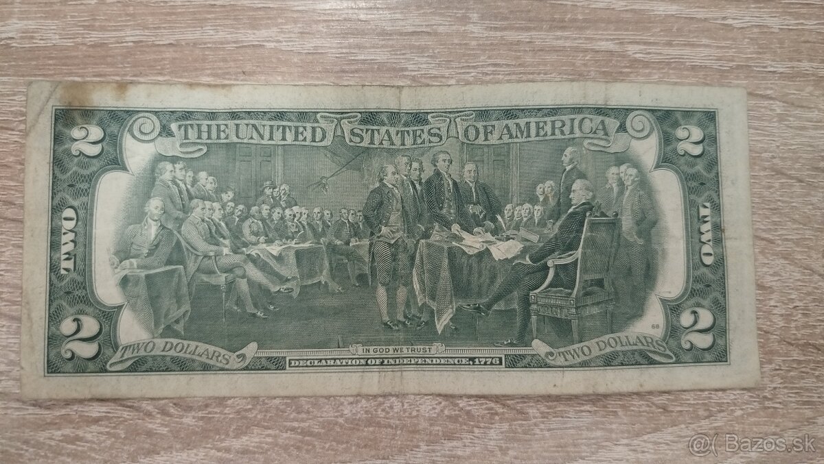 Predám bankovku 2 usd (ročník 1976) - 2