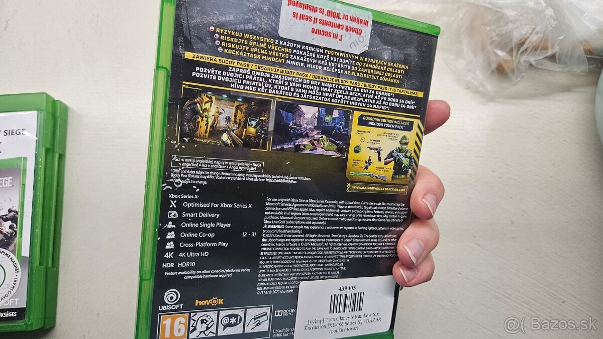 Xbox One 2 hry Rainbow Six Extraction a Battlefield 1 - 2