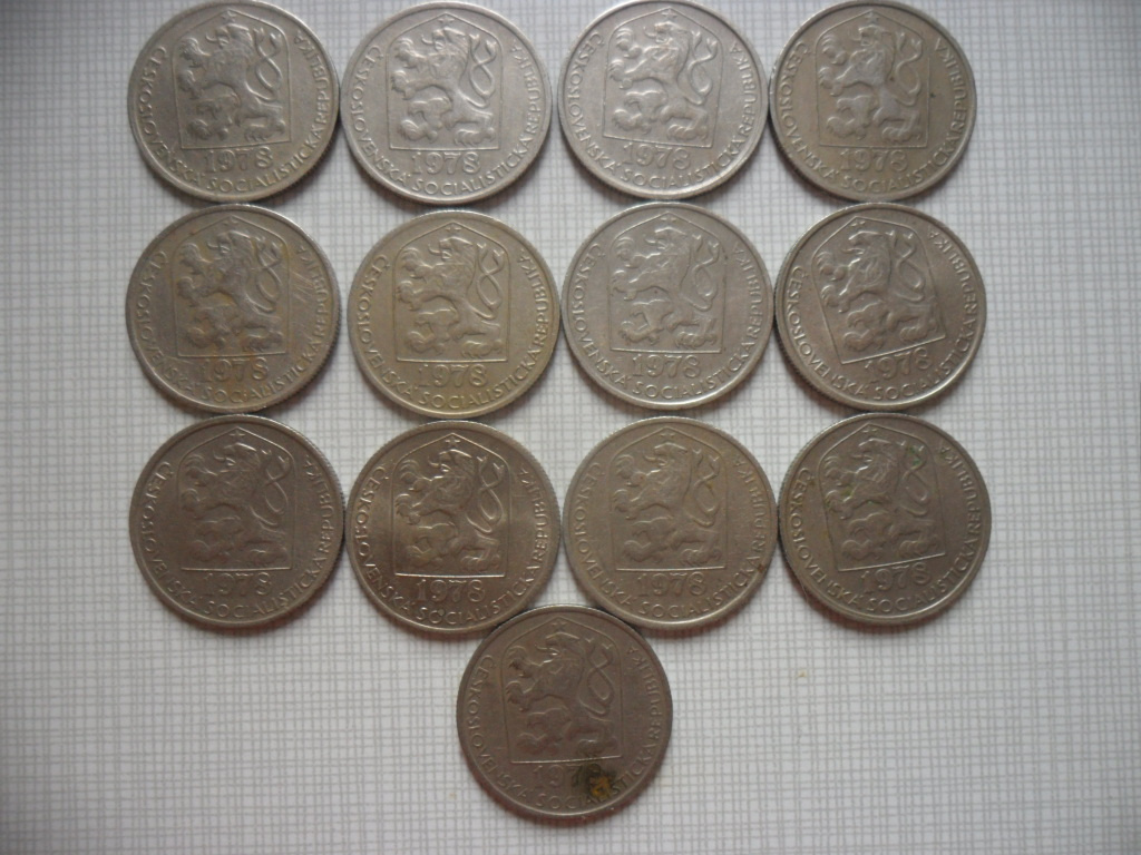 Mince ČSSR - 50 halierov - spolu 39 kusov - 2