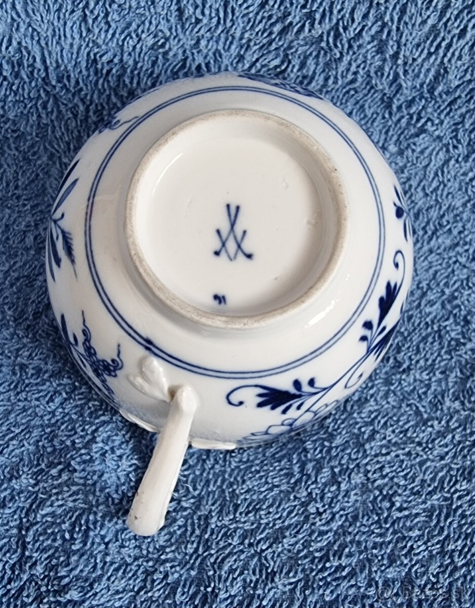 Starožitná porcelánová šálka - MEISSEN - 2