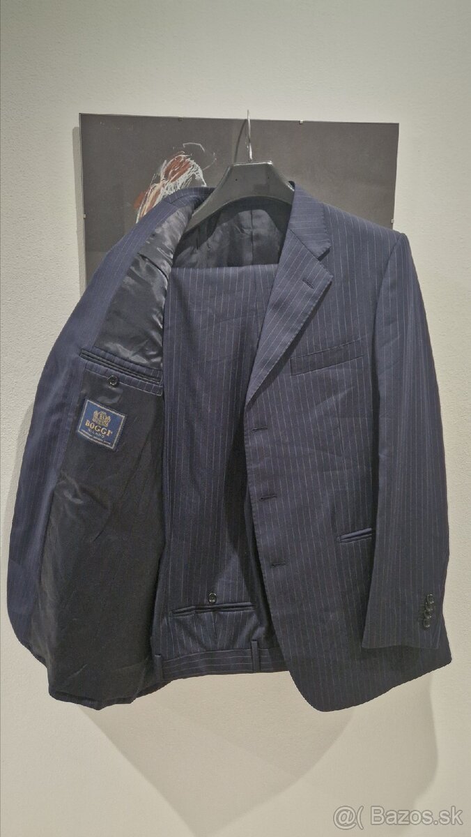 Elegantny oblek Boggi Milano 100% vlna, c.52 - 2