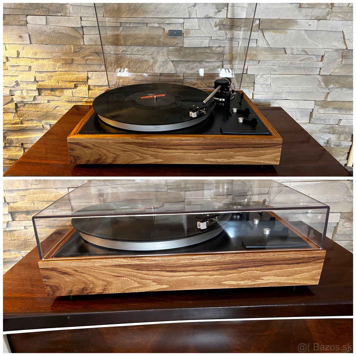 Nový masívny drevený obal na gramofón Tesla - 2