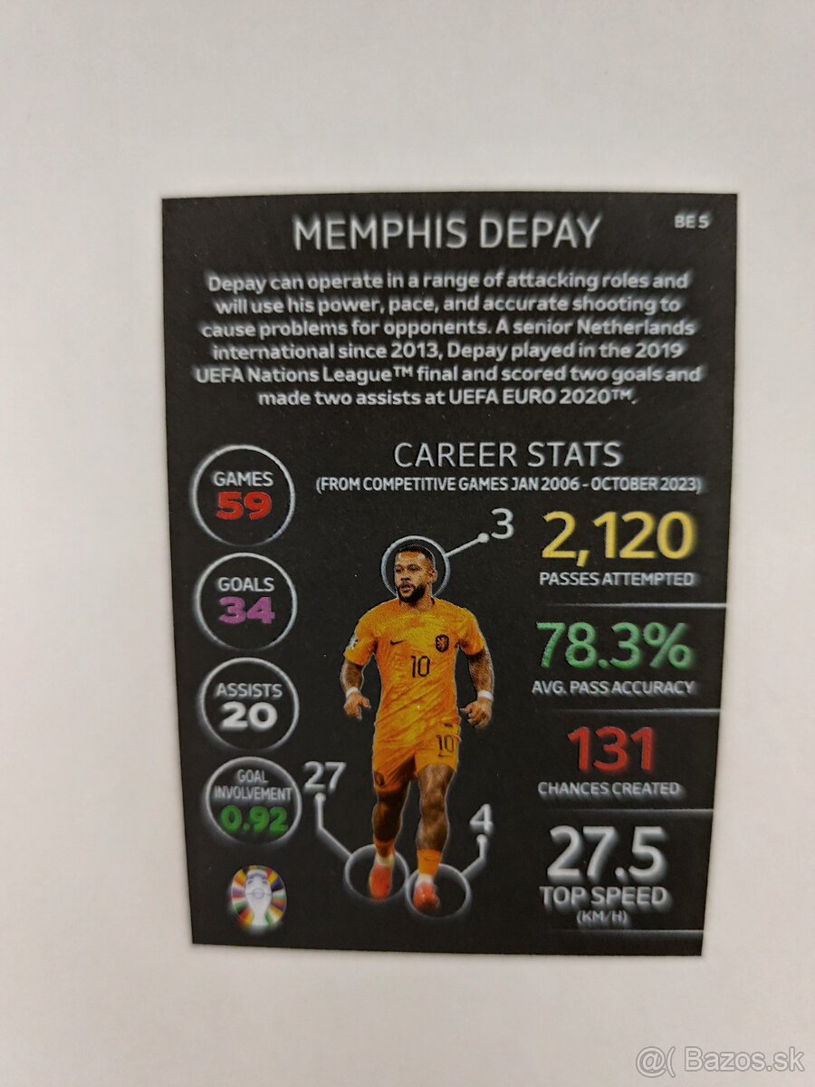 Black Edge topps match attax euro 2024 kartičky. - 2