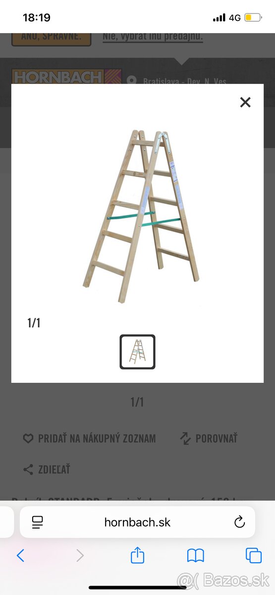 Rebrík drevený - 2