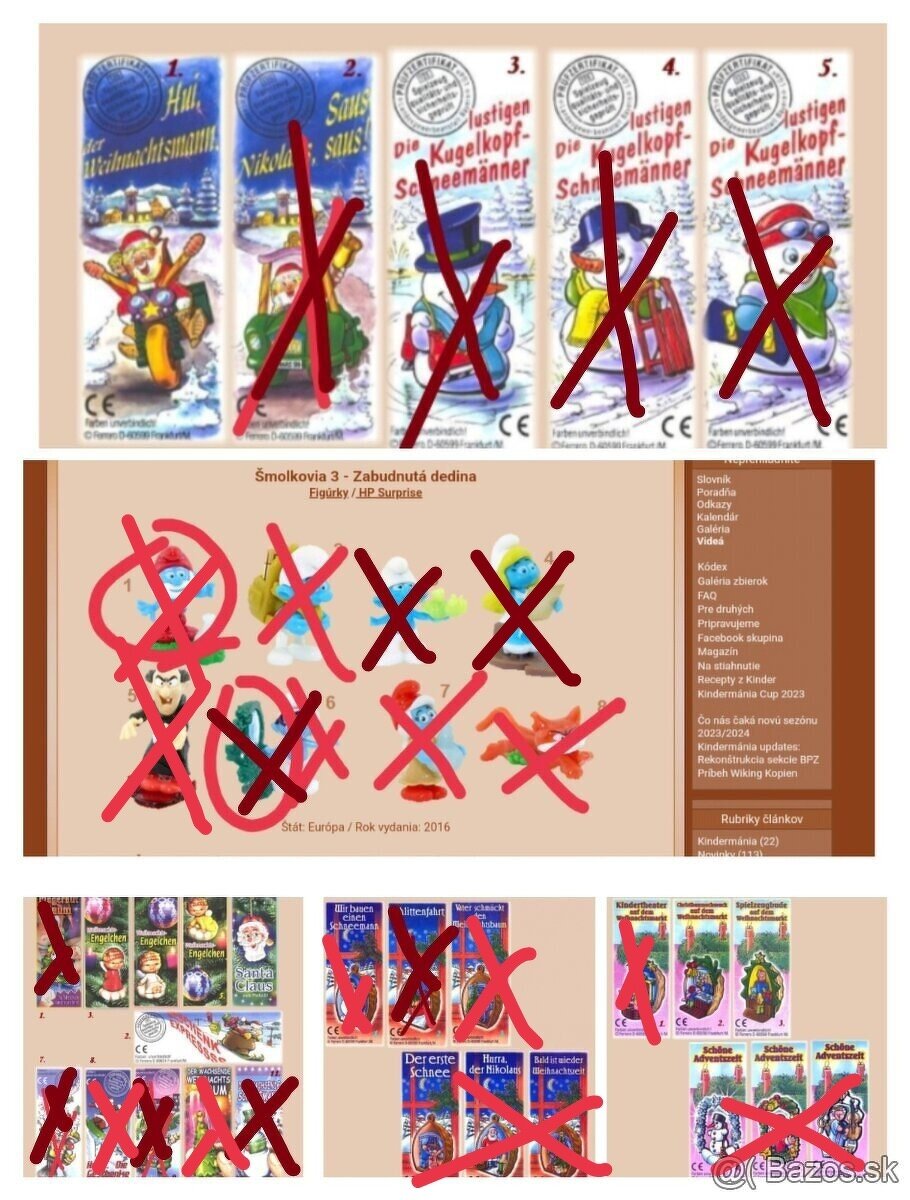 Kinder figurky vianočné - 2