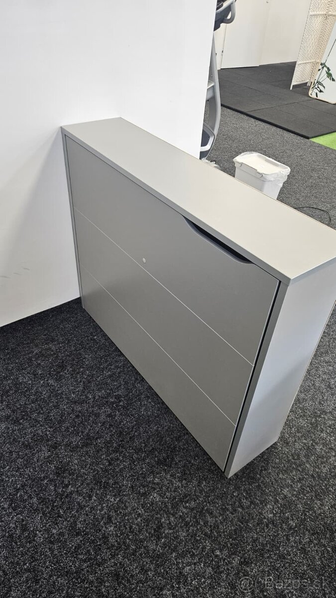 Písací stôl WORK CONCEPT - ľavá, sivá - 2