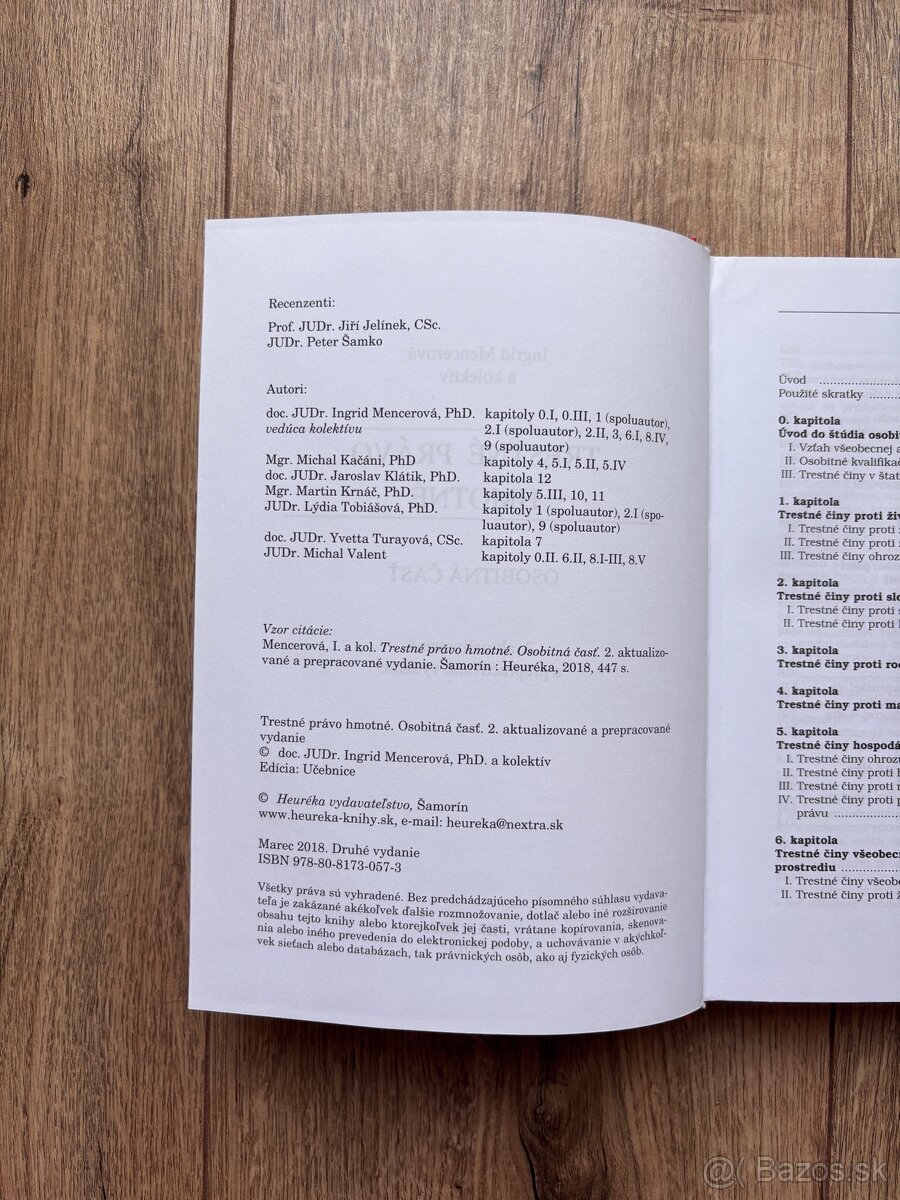 I. Mencerová - Trestné právo hmotné. Osobitná časť. - 2