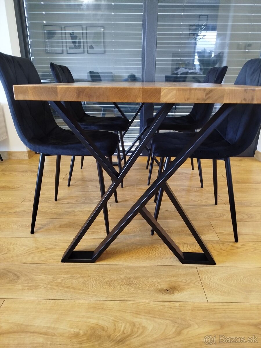 Stolové kovové podnože čierne 2 ks - 2