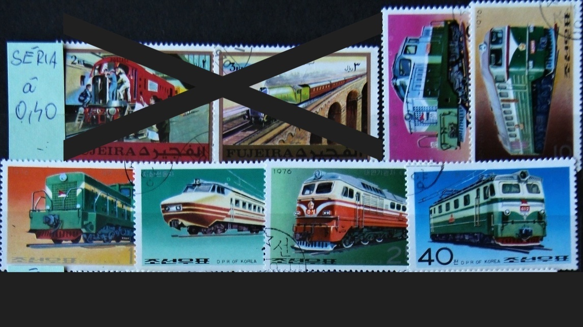 Známky - vlaky - série - 2