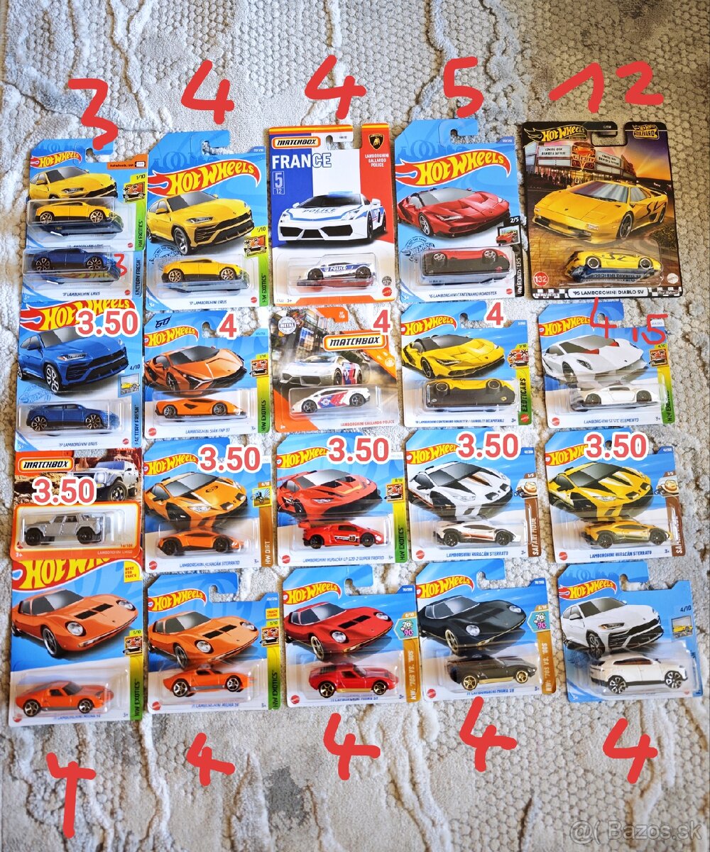 Hotwheels taliani Lamborghini Lancia Bugatti - 2