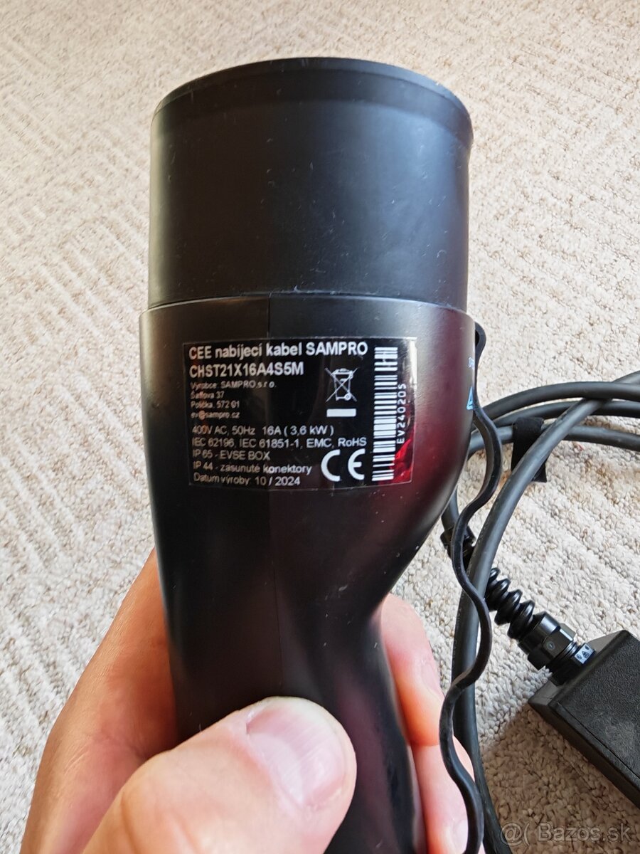 Sampro EV Kabel Typ2 / Zás.230V 16A 5m - 2