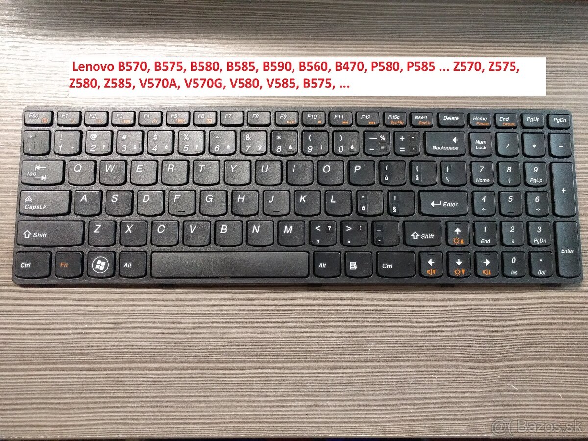 Klavesnice Lenovo: B570, B580, B590, SK//U510, Z510, Z710 SK - 2
