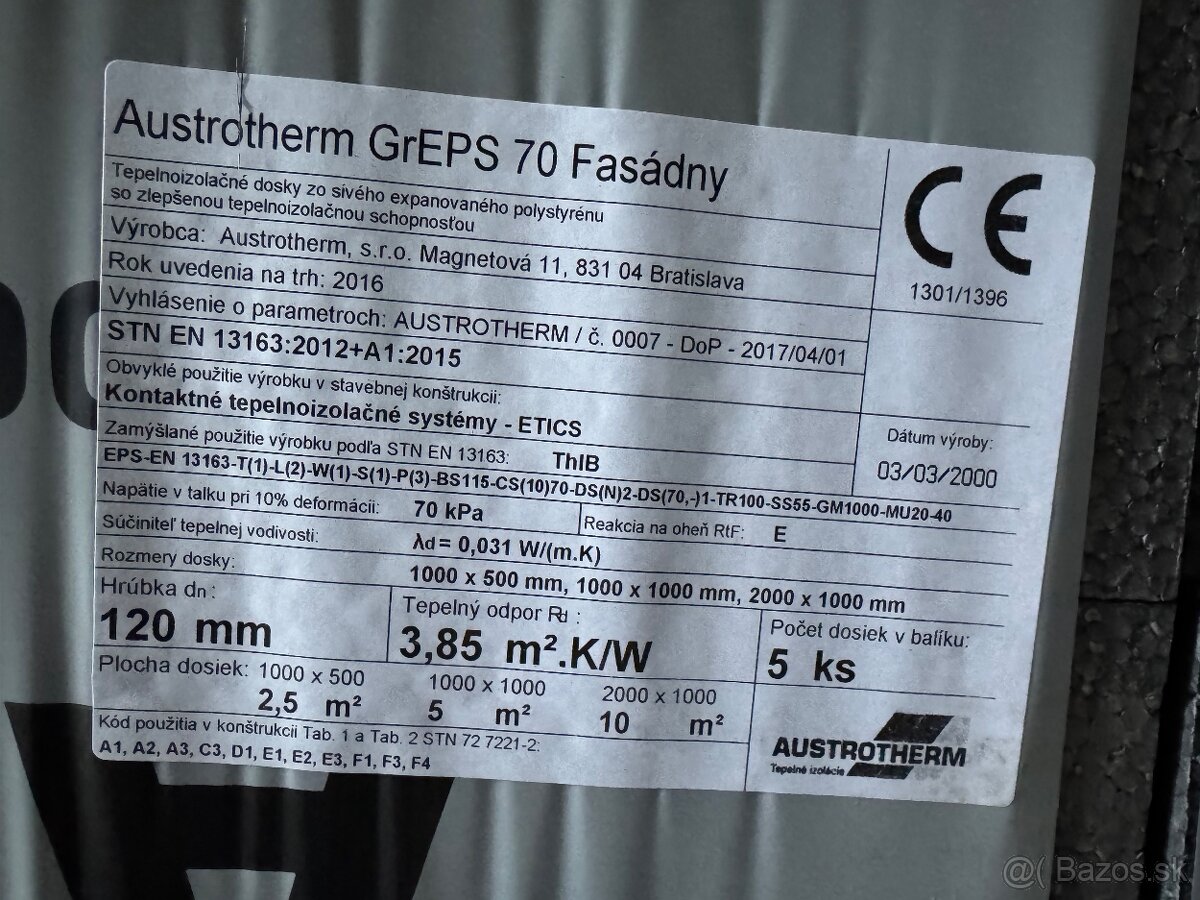 Grafitovy polystyrén 120mm - 2