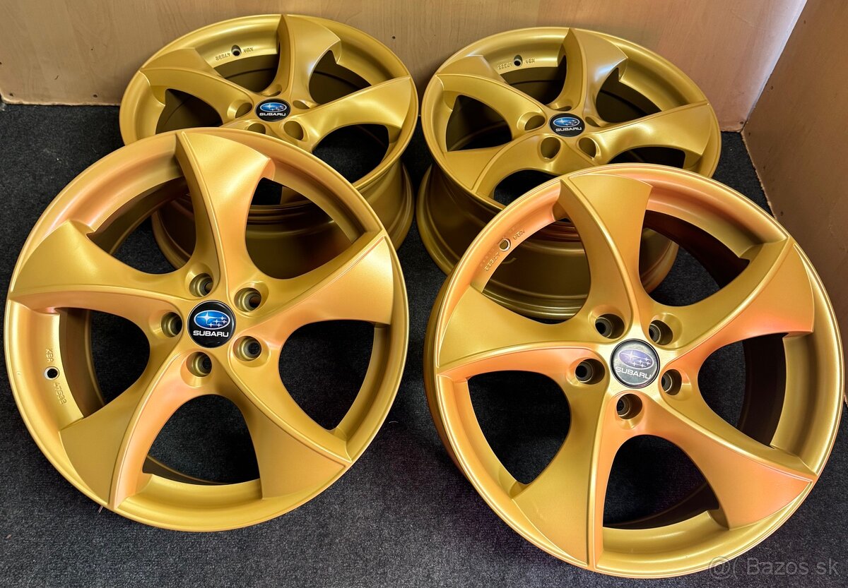 5x100 R17 CMAET 35 v zlatej Subaru farbe - 2