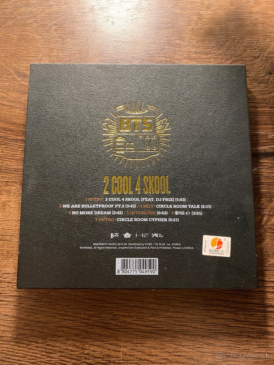 bts 2 cool 4 skool album - 2