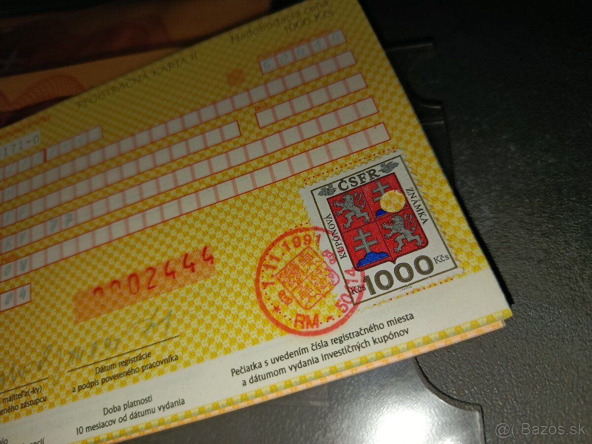 Kuponove knizky 3 kusy - 2