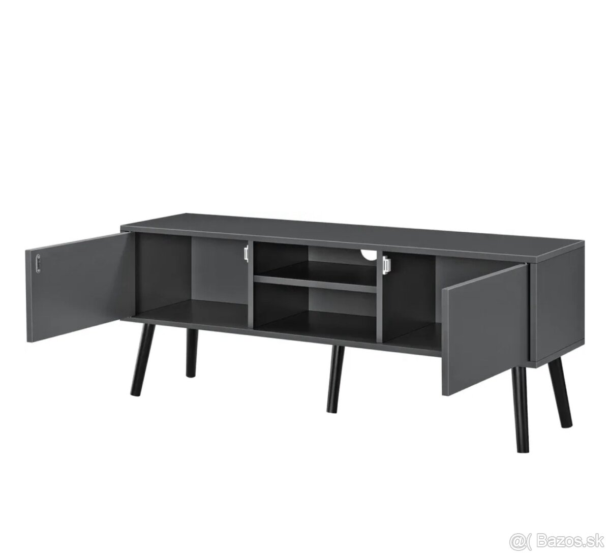 Tv stolik antracit + čierne nožičky - 2