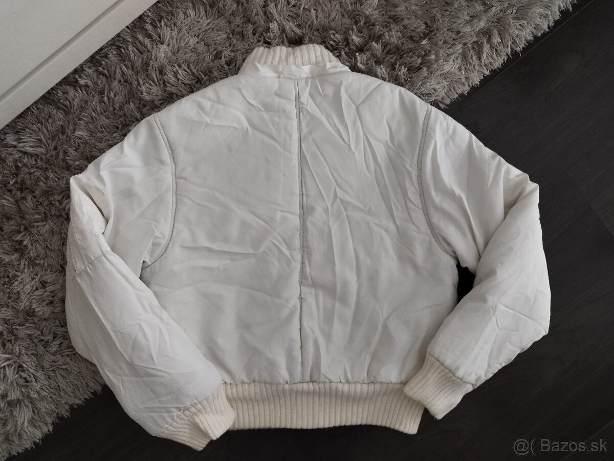 Biela puffer dámska bunda M/38 - 2