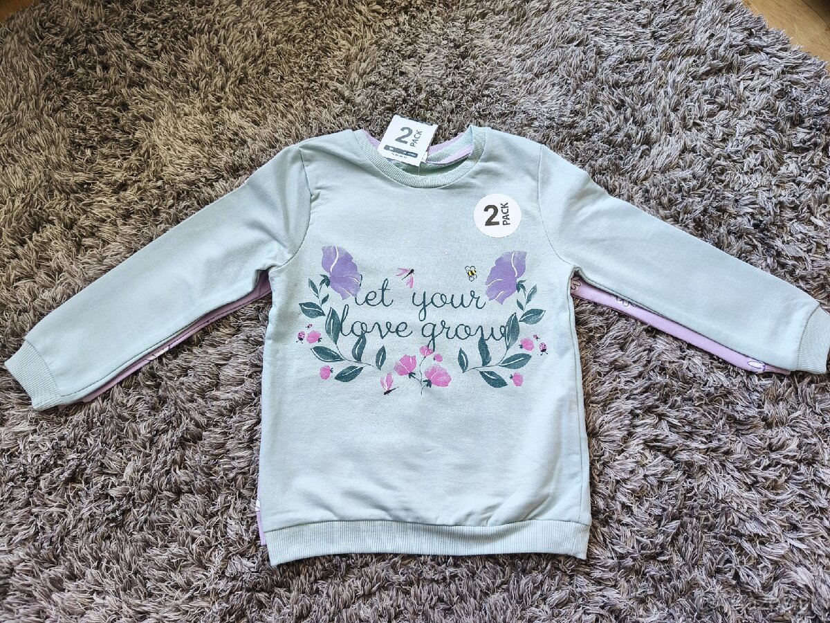 Dievčenské mikiny, 2ks - 2