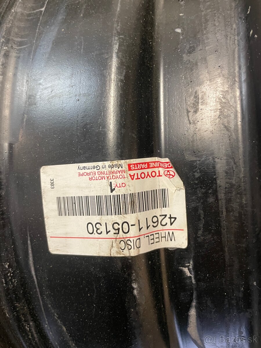 Predam Toyota 4ks plechové disky - 2