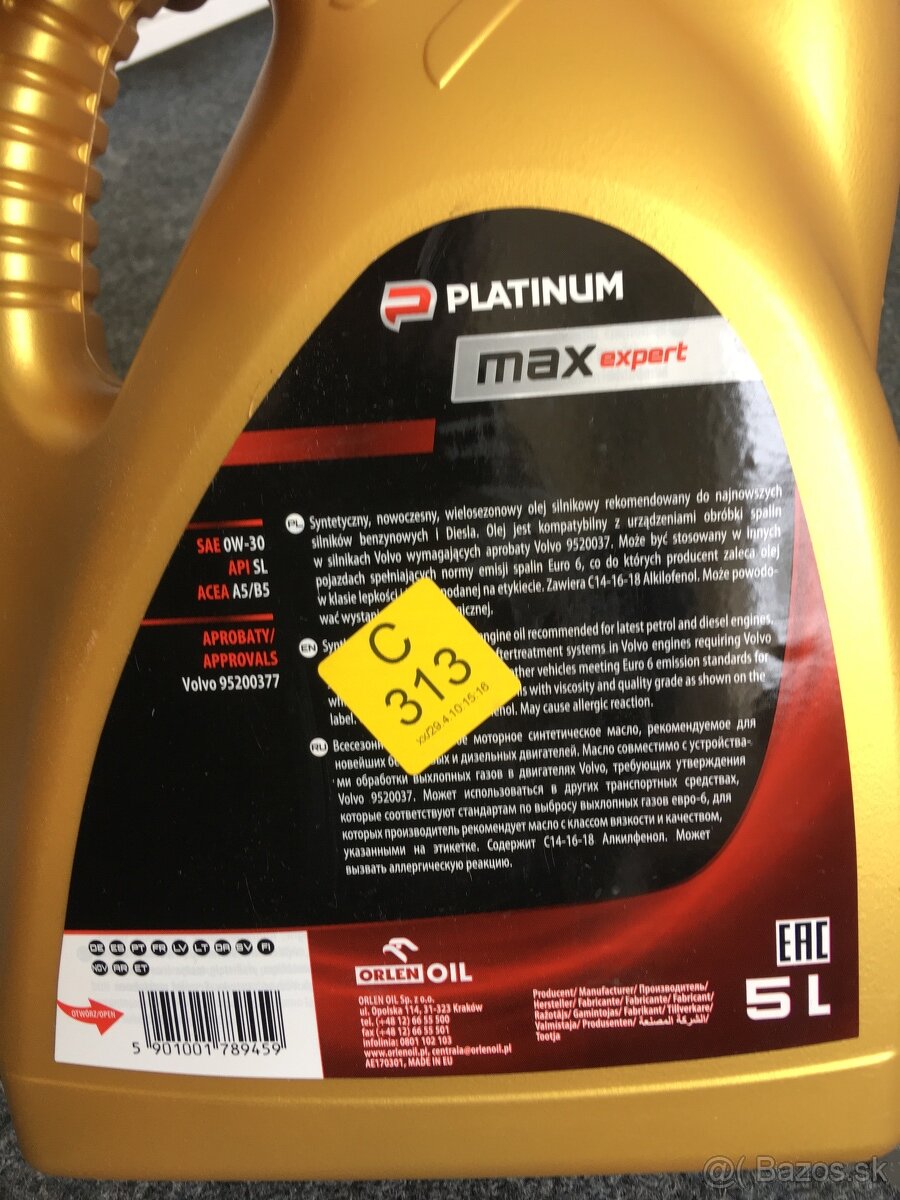 Orlen Oil Platinum MaxExpert 0W-30 5 l - 2