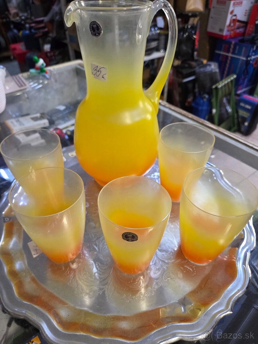 Retro džbán a 5ks poháre - 2