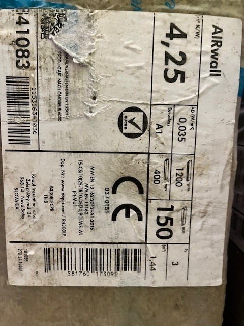 Izolacny material fasadna mineralna vata Knauf AIRwall - 2