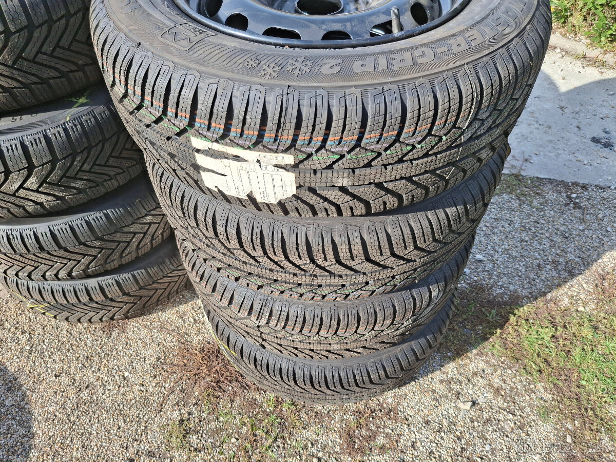 15" plechy 4x108 Citroen C3 + zimné 195/65 r15 nejazdené - 2