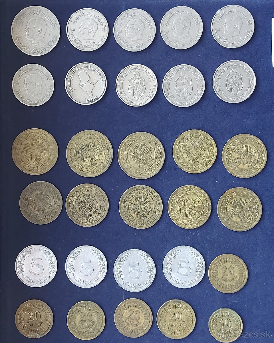 Zbierka mincí - Tunisko, ostrovy, Afrika - 2