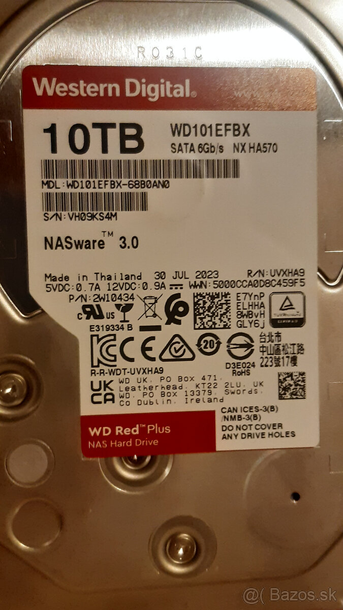 HDD 10TB WD101EBFX 3,5", SATA 3, 256MB cache WD RED PLUS - 2