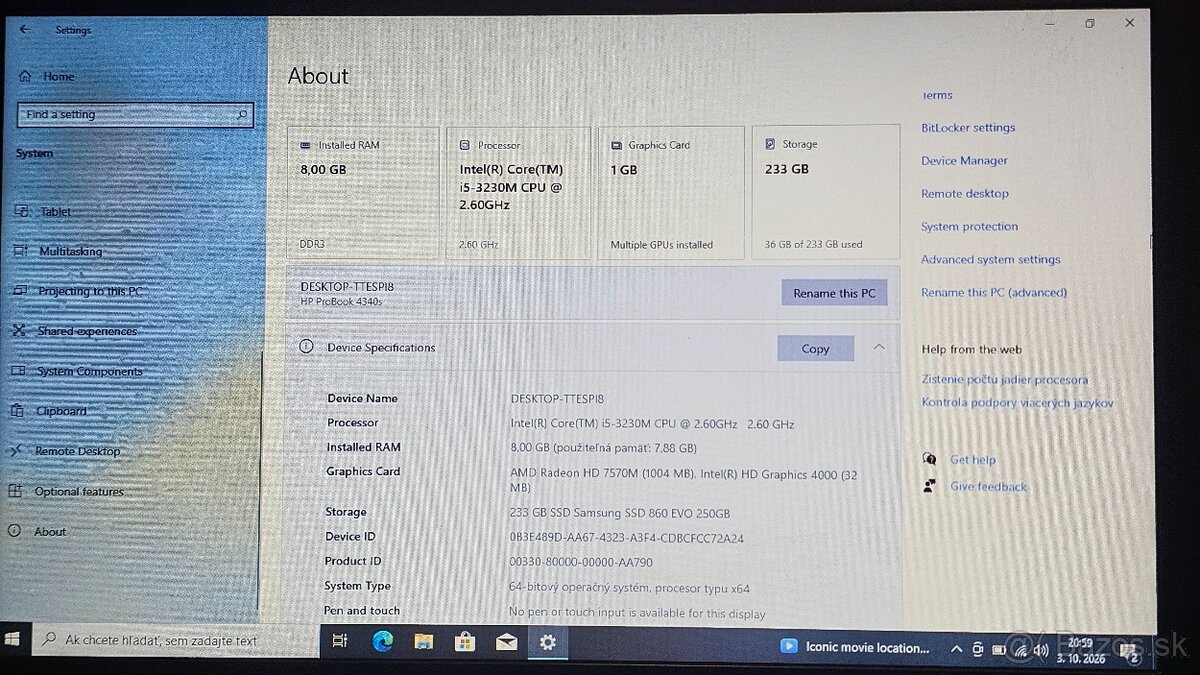 Hp Probook 4340s - 2