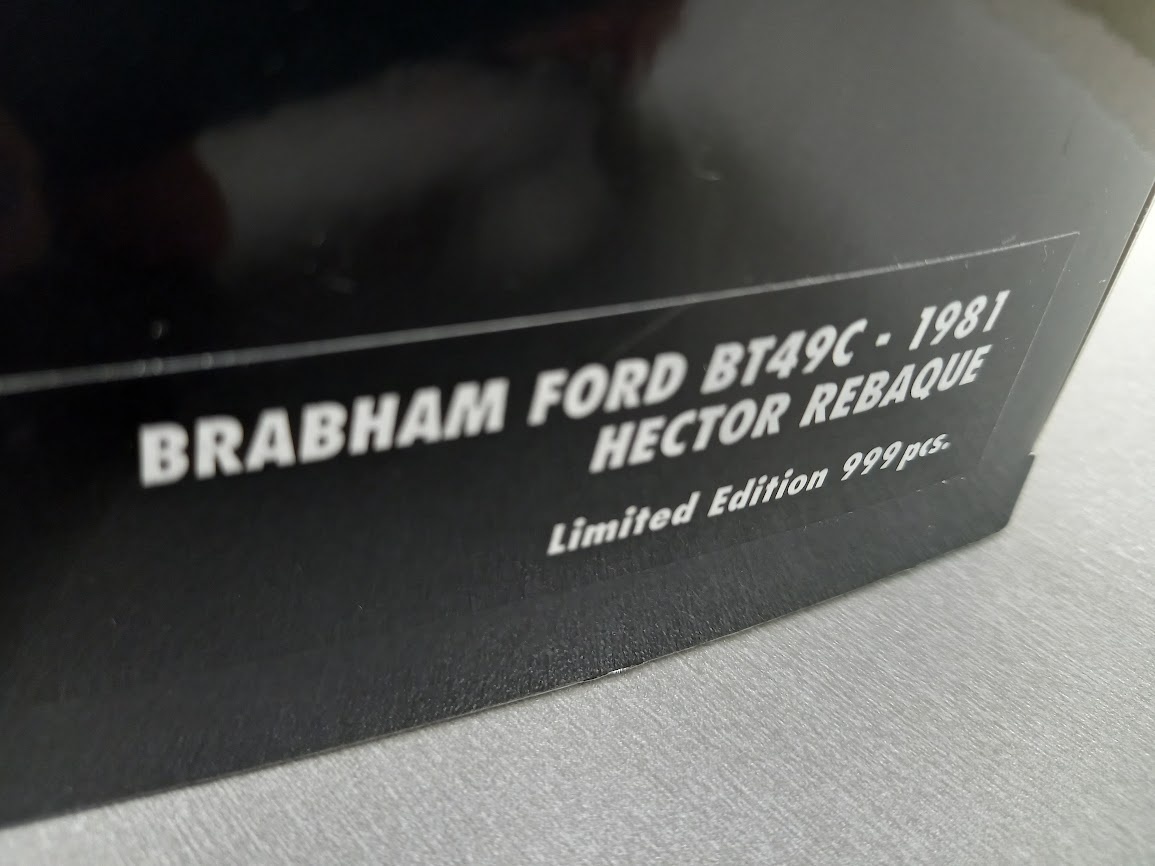 F1 BRABHAM FORD BT49C HECTOR REBAQUE 1981 MINICHAMPS 1:18 - 20